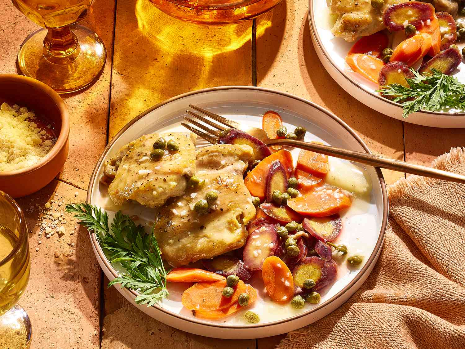 White Wine Chicken with Carrots