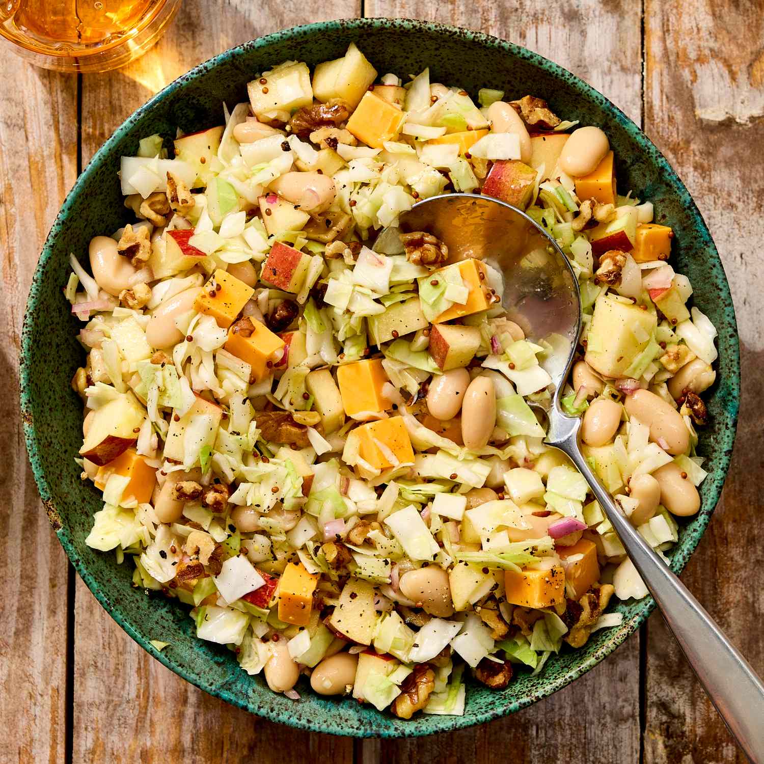 Apple-Cabbage Chopped Salad with White Beans & Cheddar Is the Perfect High-Fiber Lunch