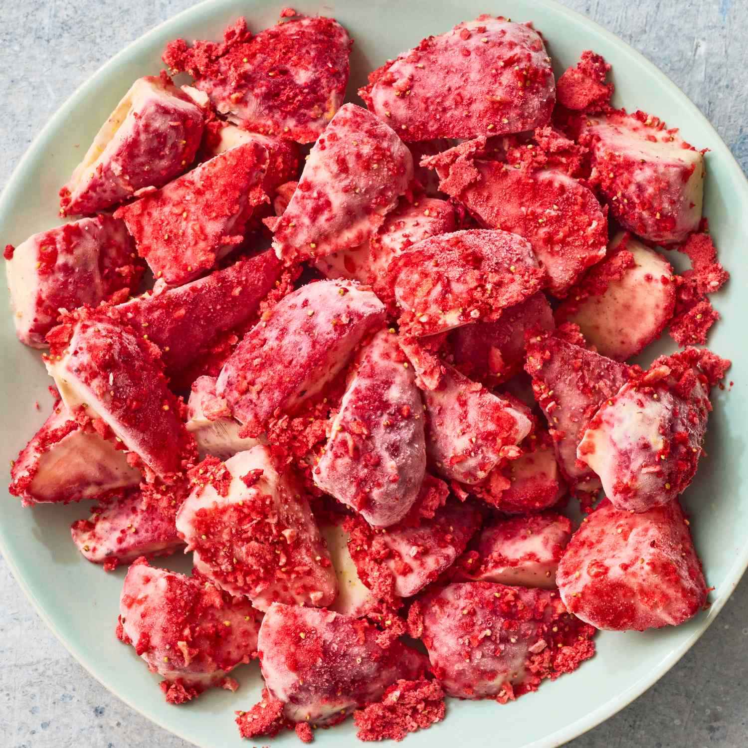 Lemon-Strawberry Frozen Yogurt Bites