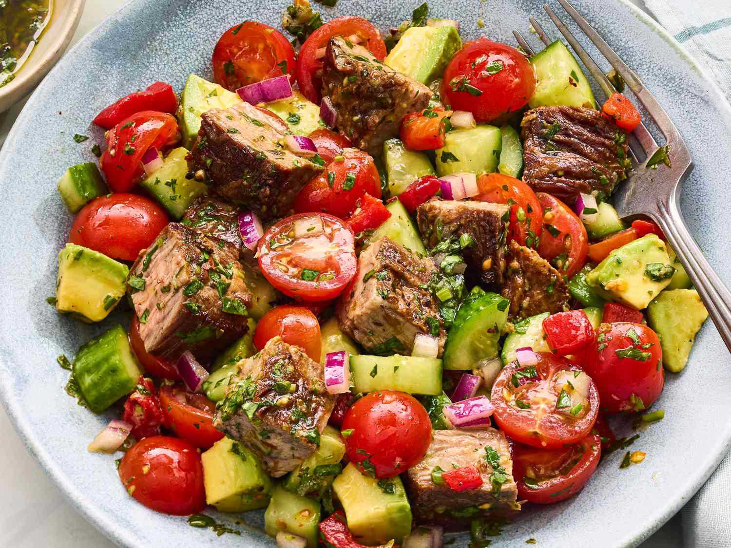 Chopped Chimichurri Steak Salad