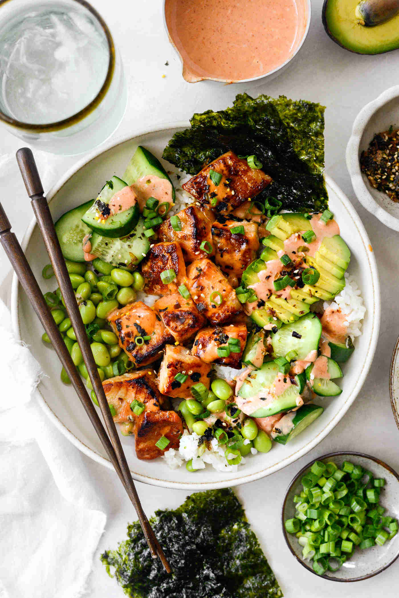 Spicy Salmon Sushi Rice Bowl