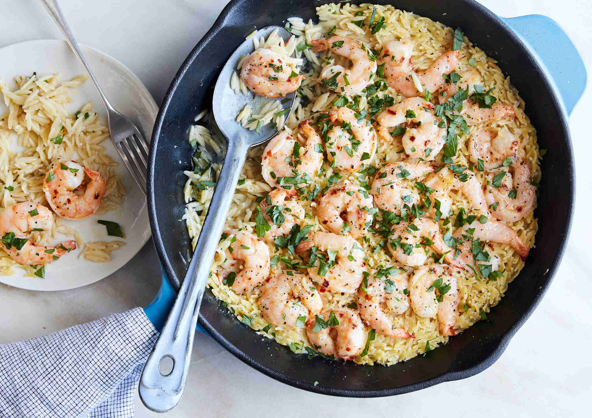 Shrimp Scampi With Orzo