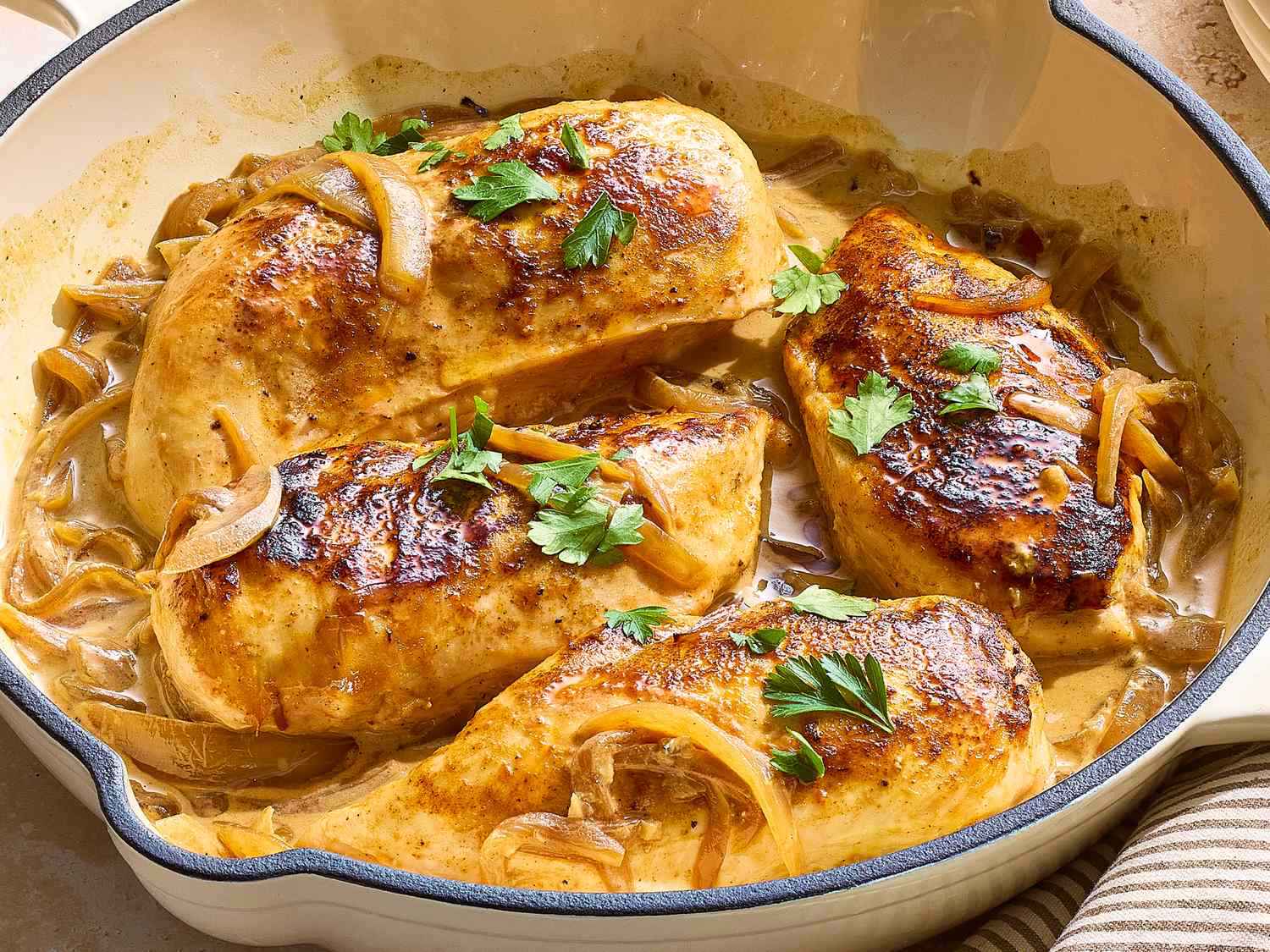 One-Pan Sour Cream and Onion Chicken