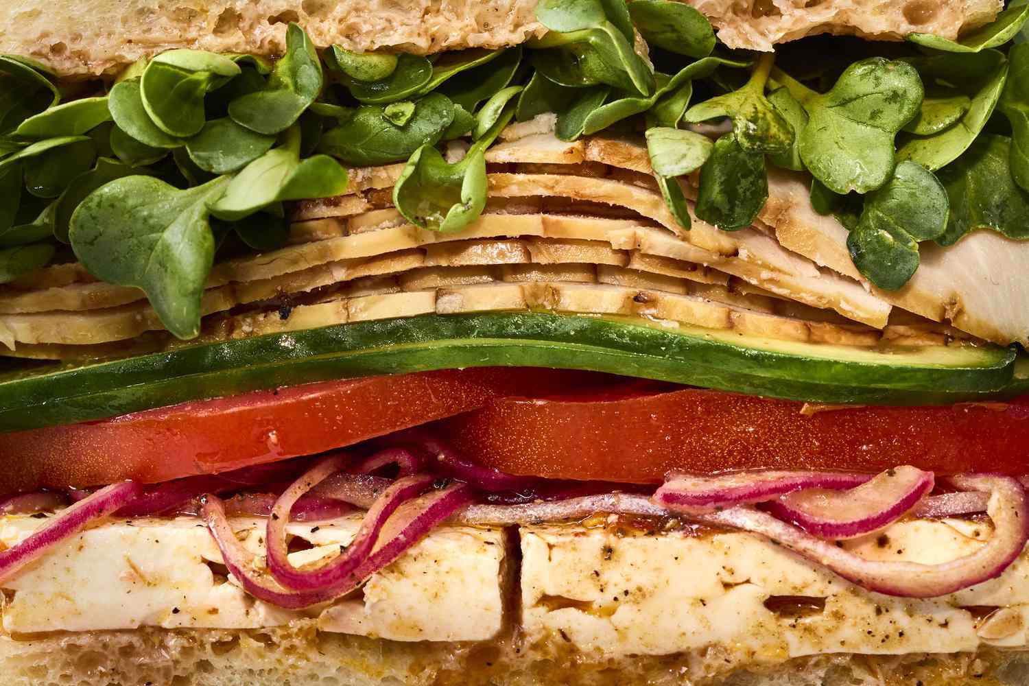 Marinated Feta Turkey Sandwich