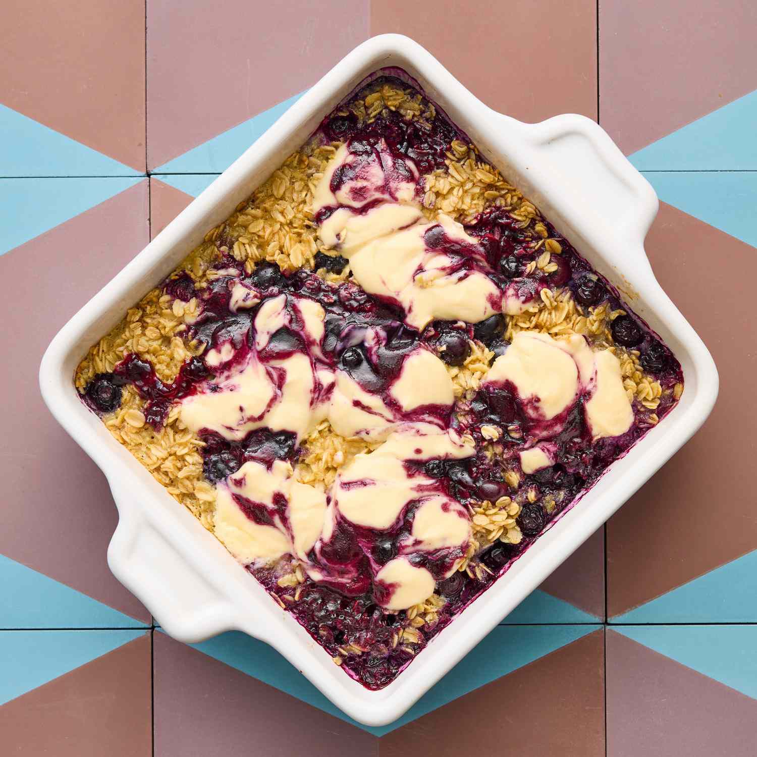 Blueberry Cheesecake Baked Oats