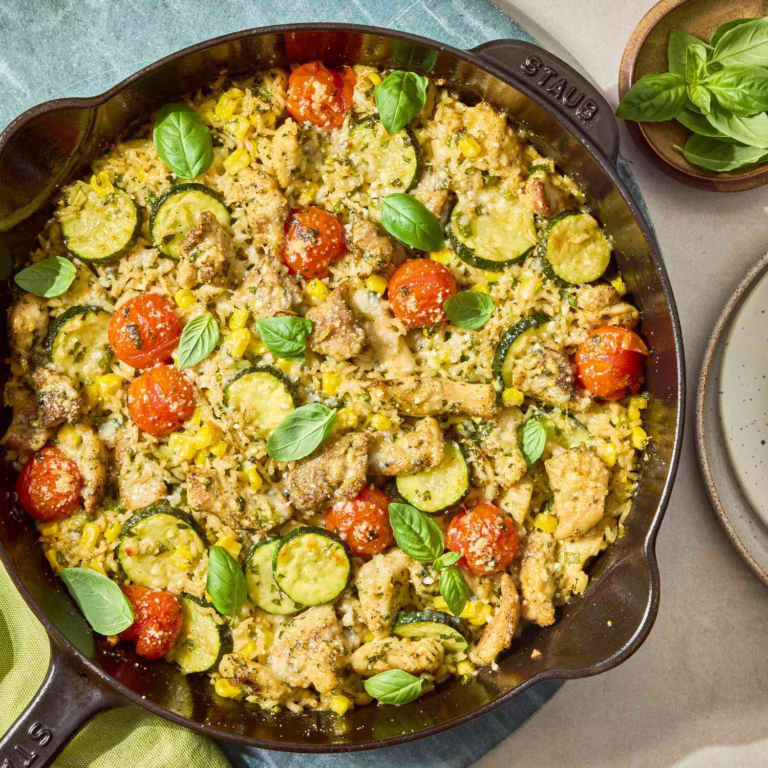 High-Protein Chicken, Zucchini & Tomato Bake Is the Perfect Summer Dinner