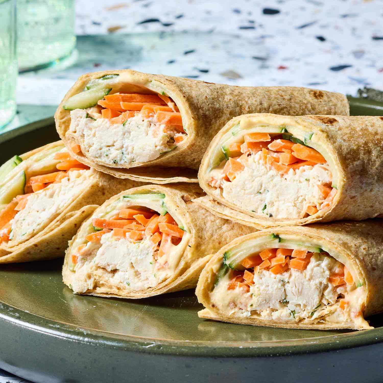 Chicken, Cucumber & Hummus Wrap