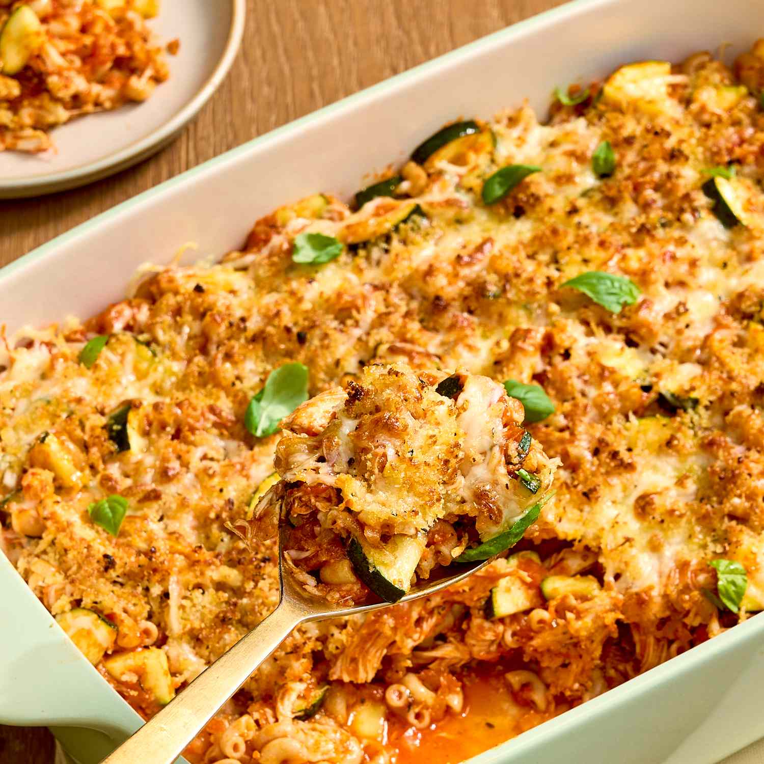 Zucchini-Chicken Parmesan Casserole