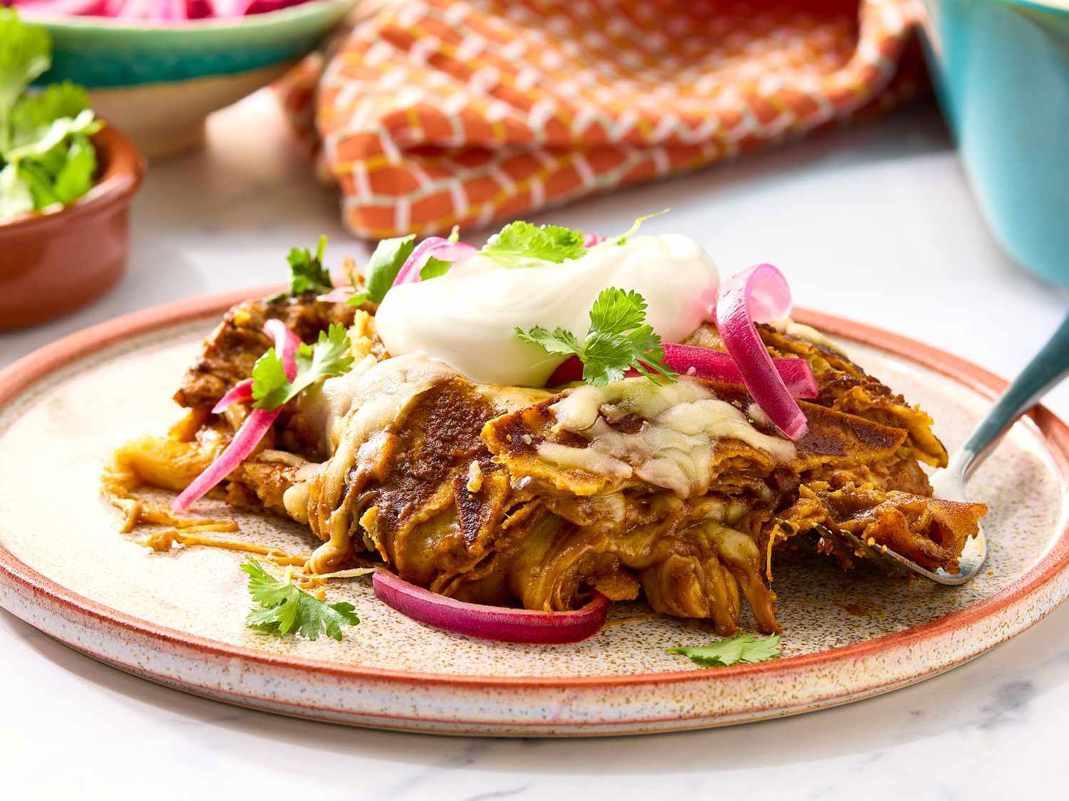 Chicken Mole Enchilada Casserole