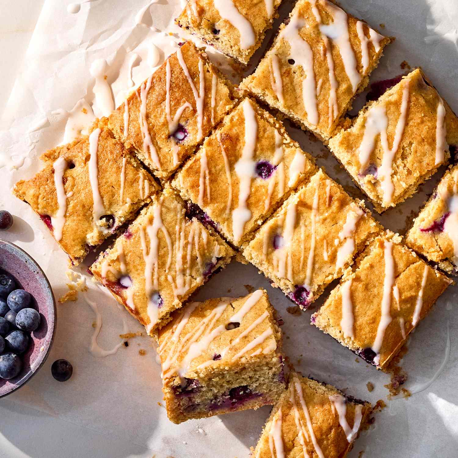 One-Bowl Lemon-Blueberry Snack Cake