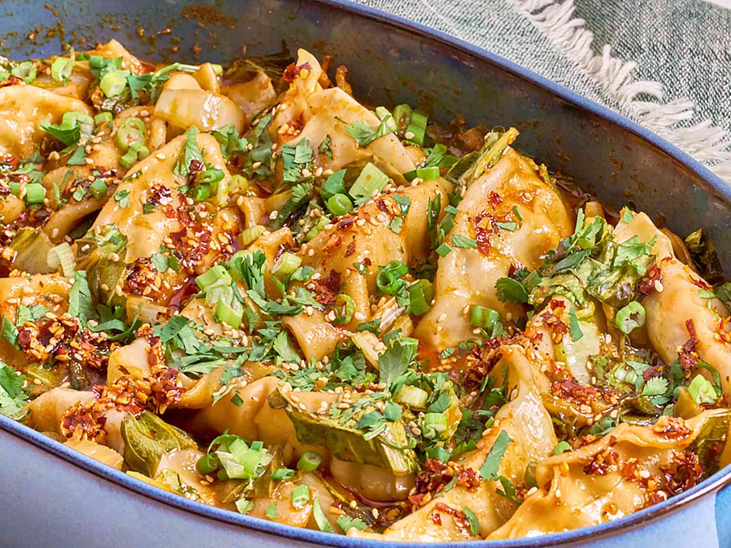 One Pan Dumpling Dinner