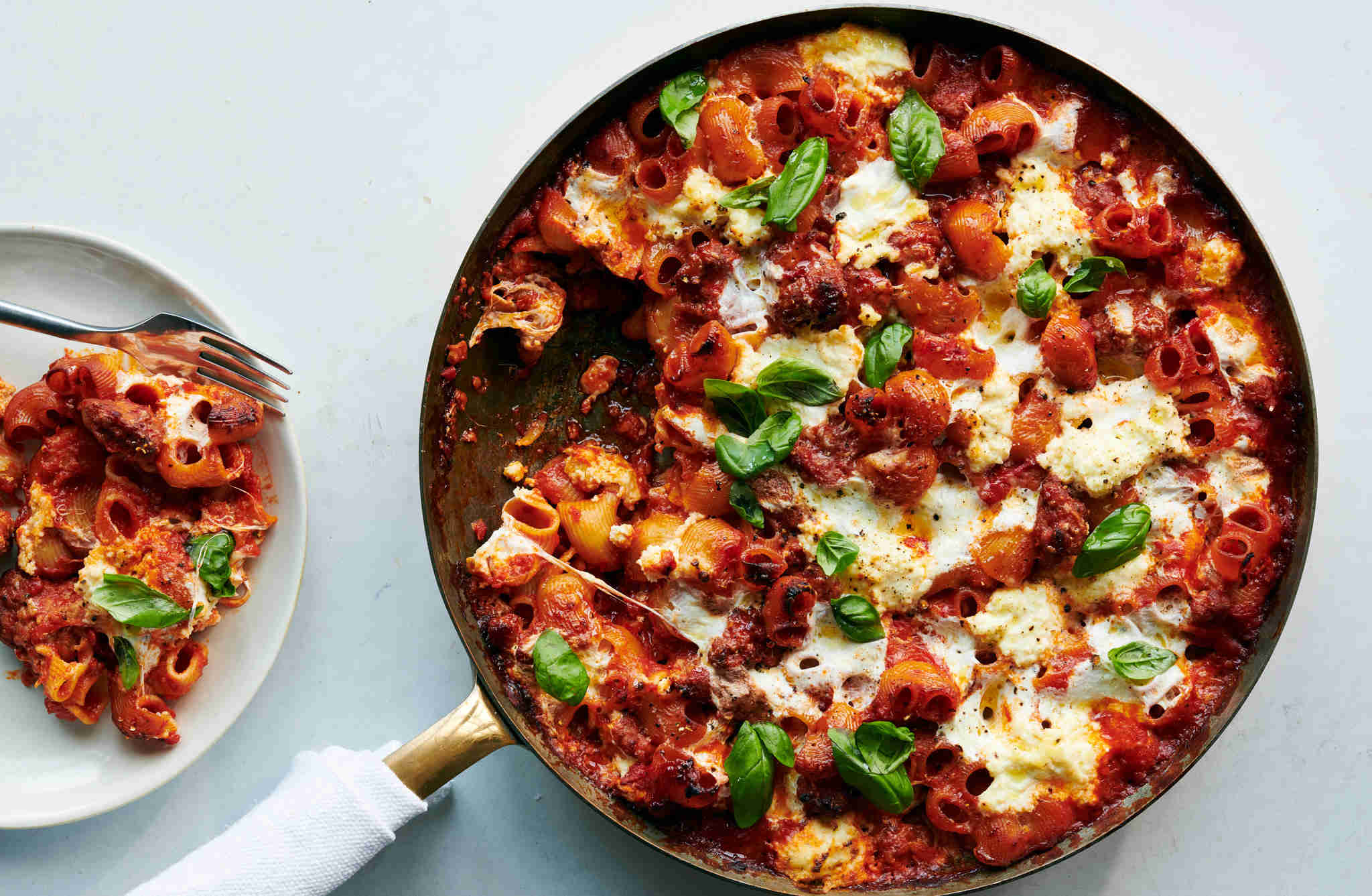 Cheesy Baked Pasta With Sausage and Ricotta