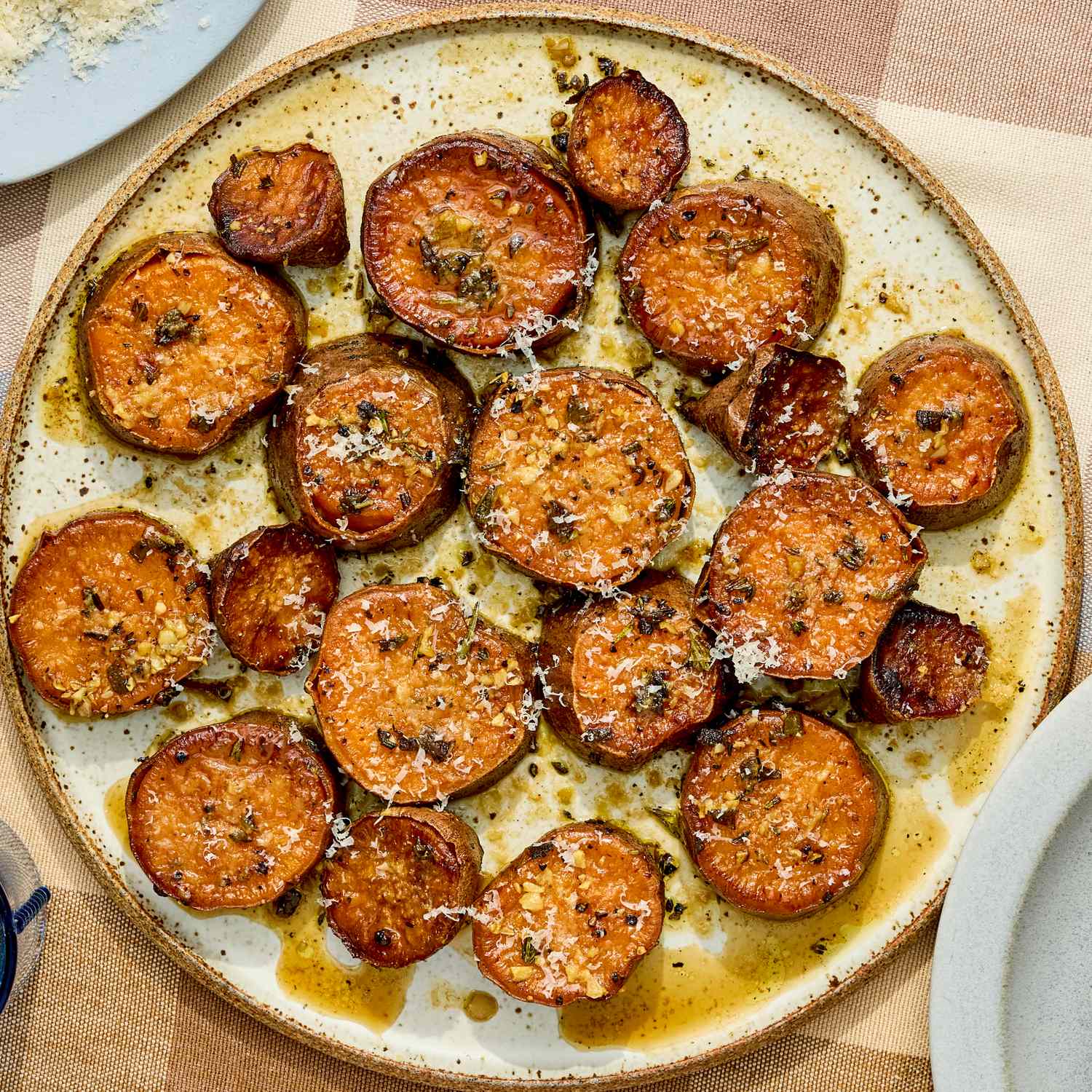 Garlic-Parmesan Melting Sweet Potatoes